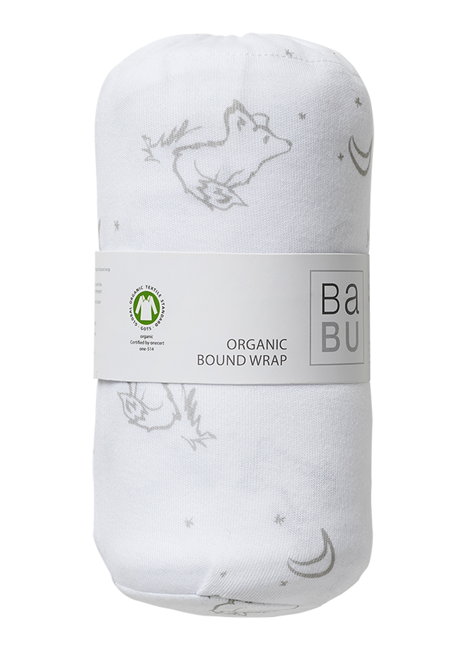 Organic Cotton Swaddle Wrap Fox Grey