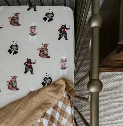 Musical Ted Fitted Cot Sheet