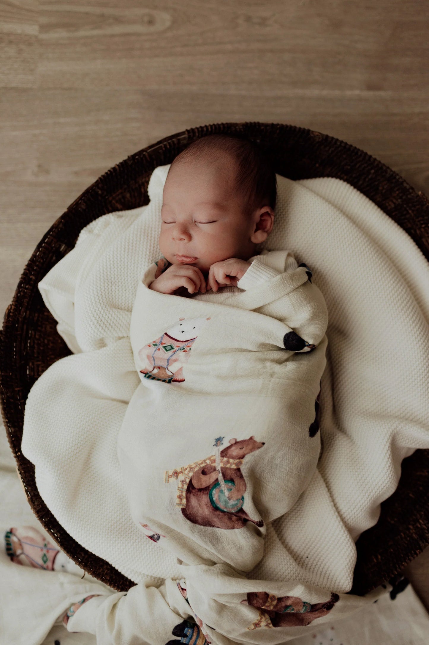 Organic Cotton Muslin Swaddle Musical Ted